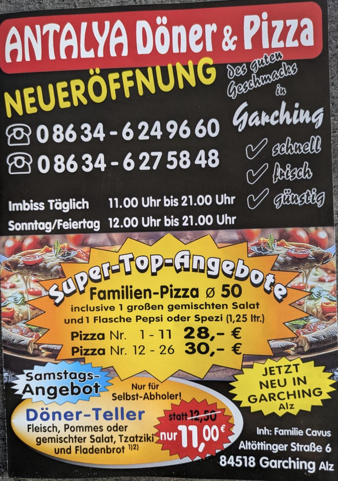 Speisekarte von Antalya Seite 01