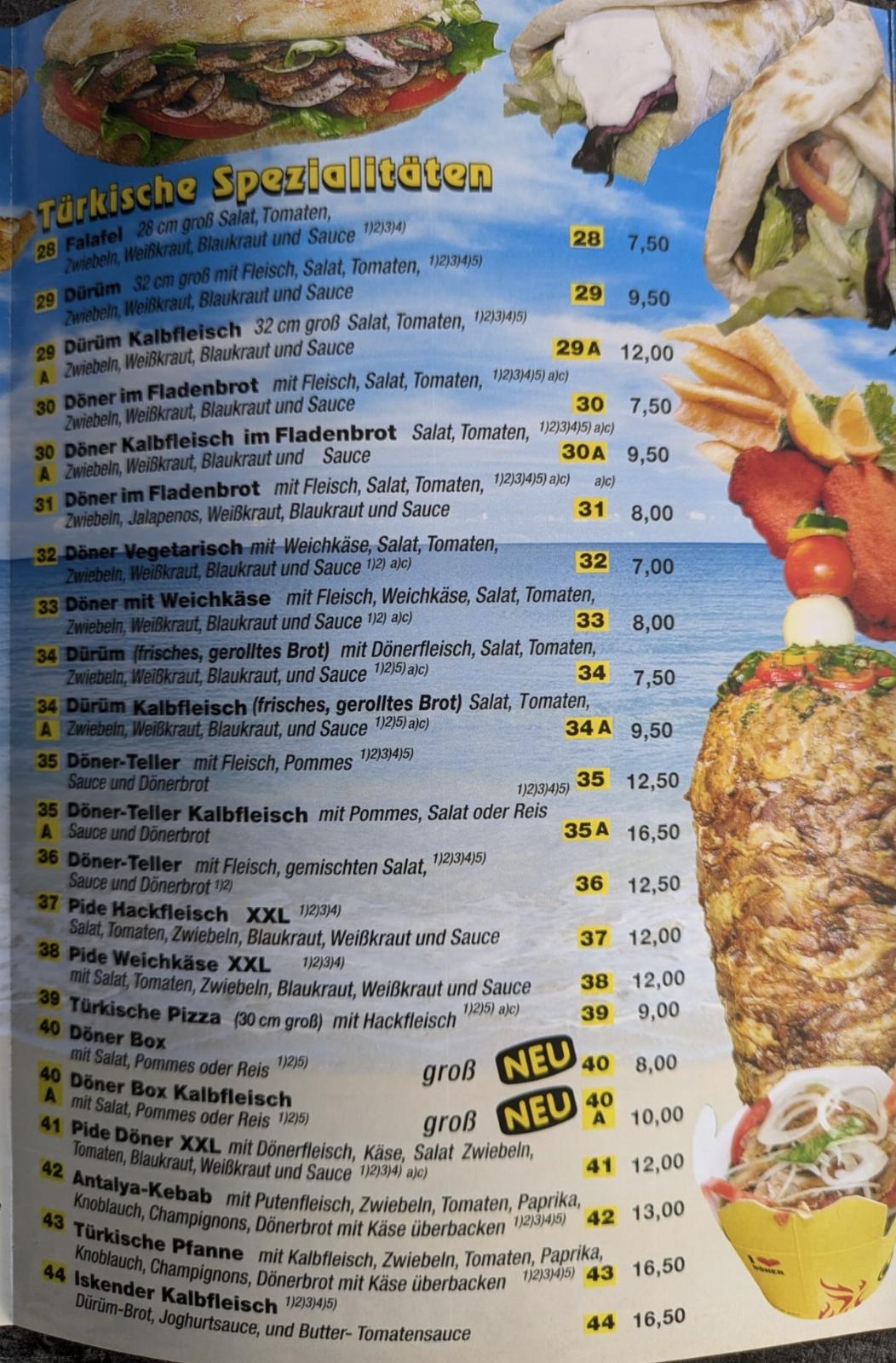 Speisekarte von Antalya Seite 03