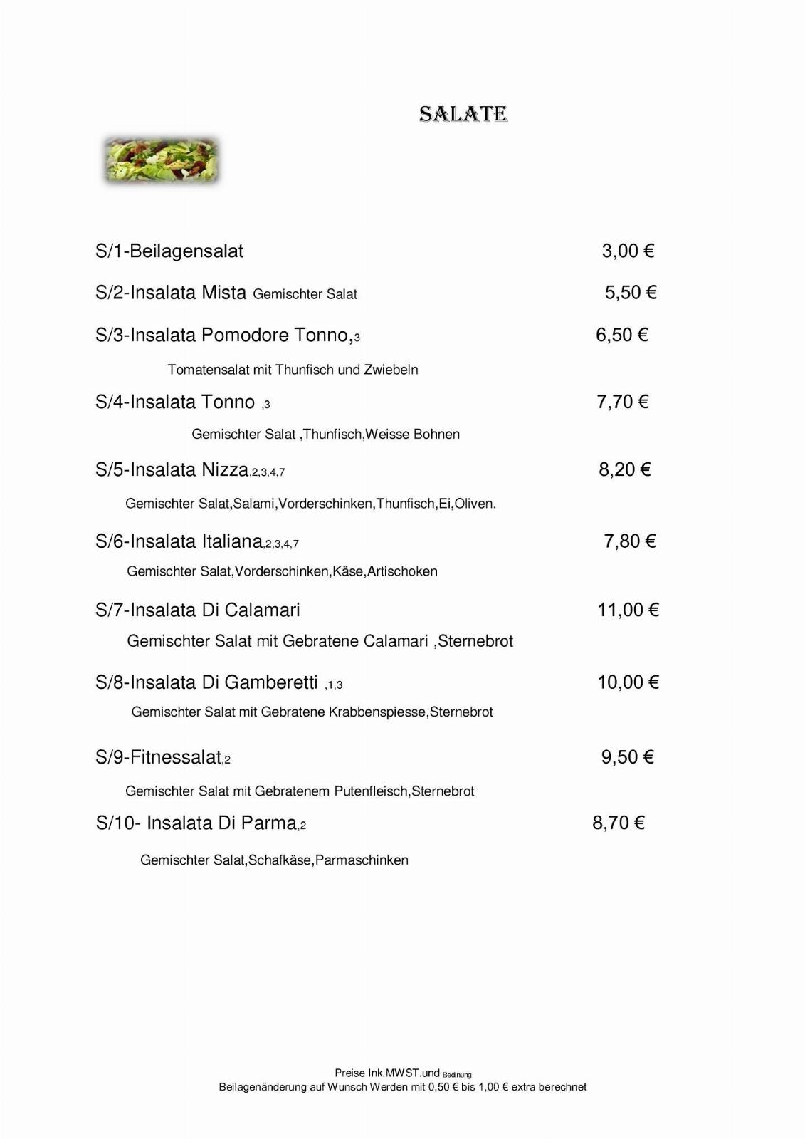 Speisekarte von Felissa Ristorante Seite 02