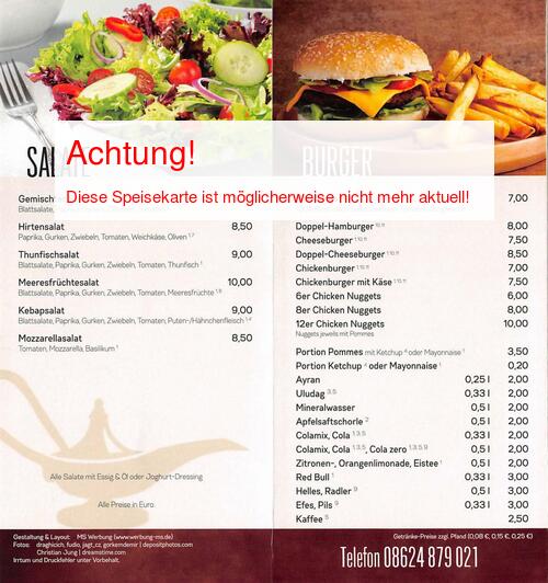 Speisekarte von Orient KebapHaus Seite 01