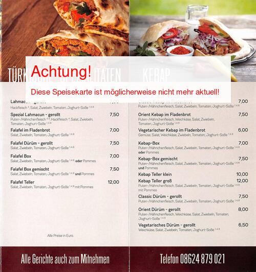 Speisekarte von Orient KebapHaus Seite 02