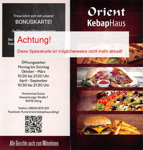 Speisekarte von Orient KebapHaus Seite 04