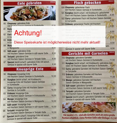 Speisekarte von Asia Wok + Sushi Bar Seite 04