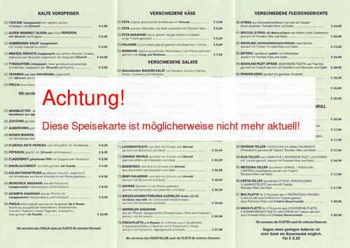 Speisekarte von Restaurant Eli&aacute; Seite 02