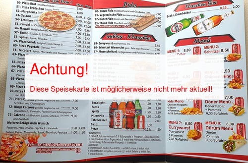 Speisekarte von King's Döner Seite 02