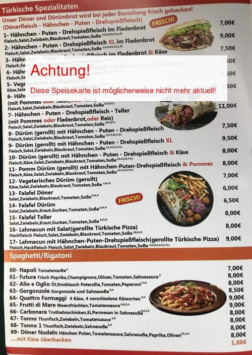 Speisekarte von Besto Seite 02