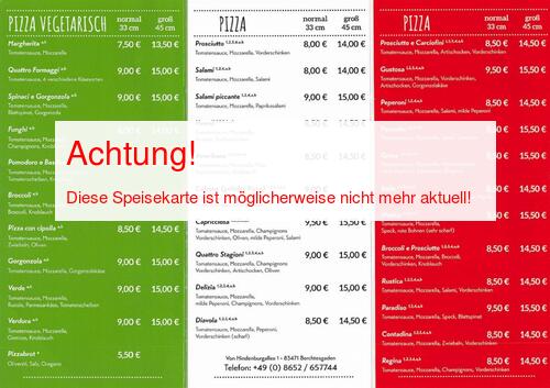 Speisekarte von Pizza Paradiso Seite 02