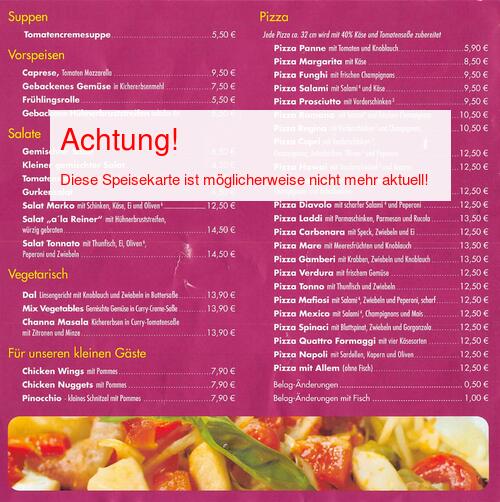 Speisekarte von Der Kirchenwirt Seite 01