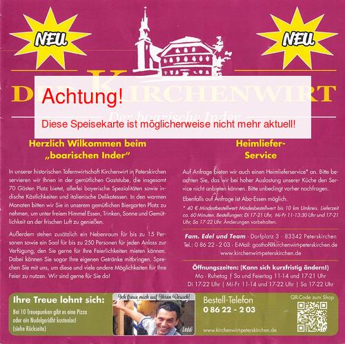 Speisekarte von Der Kirchenwirt Seite 02