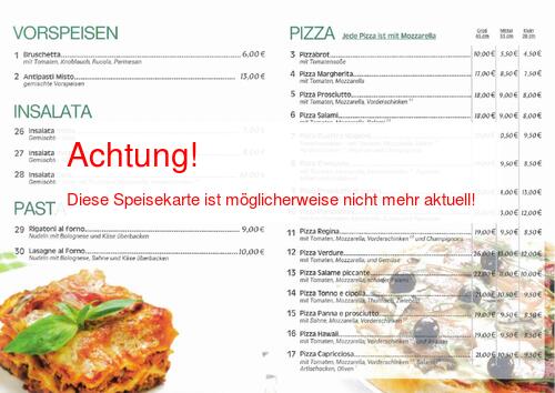 Speisekarte von Pizza Manifattura Seite 02
