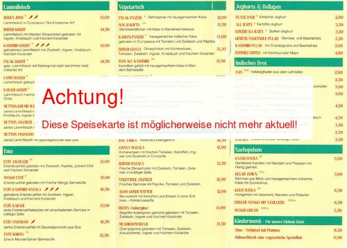 Speisekarte von Curry Bites Seite 01