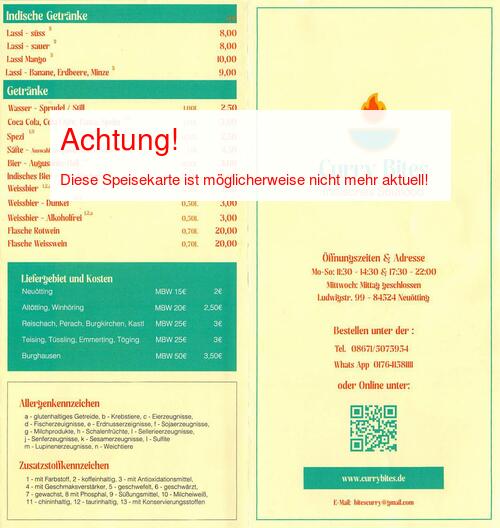 Speisekarte von Curry Bites Seite 04
