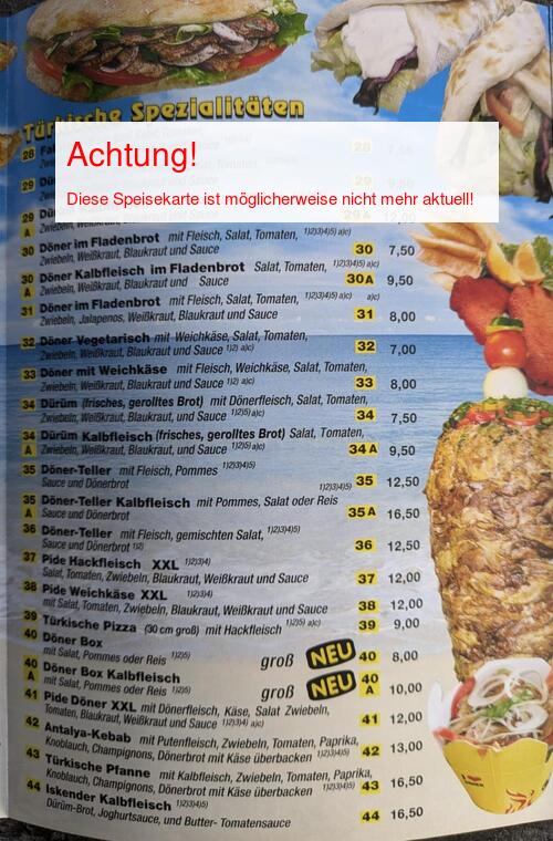 Speisekarte von Antalya Seite 03